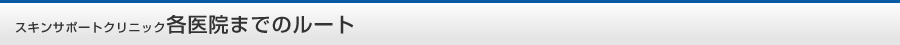 スキンサポートクリニック各医院までのルート