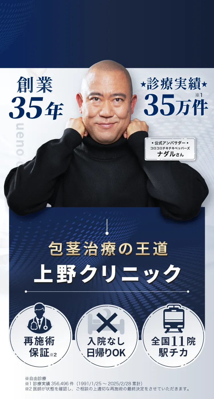 包茎治療は実績で選べ上野クリニック