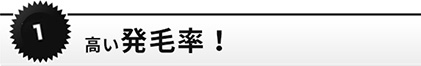 高い発毛率！