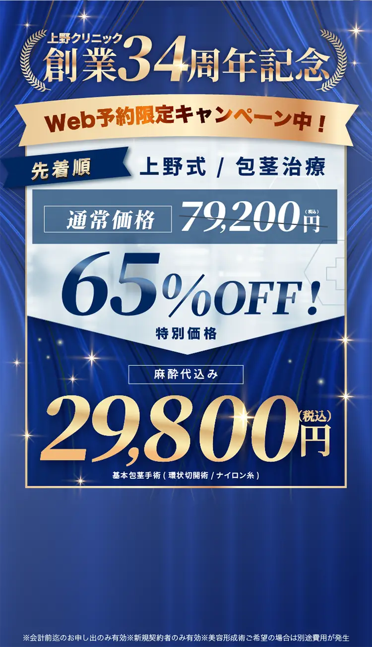 包茎治療65%OFF