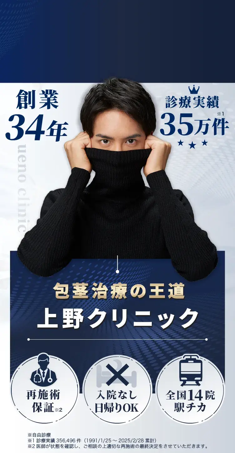 包茎治療は実績で選べ上野クリニック
