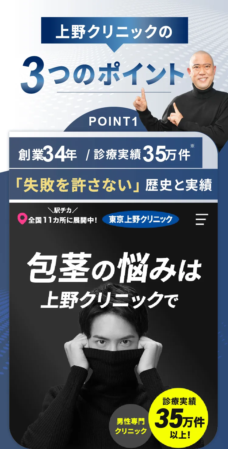 上野クリニックの3つのポイント