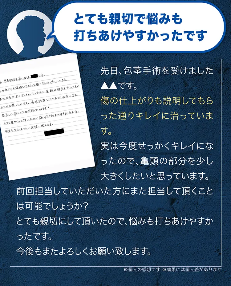 とても親切で悩みも打ちあけやすかったです