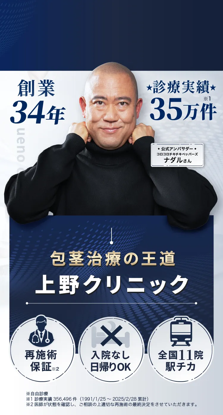 包茎治療は実績で選べ上野クリニック